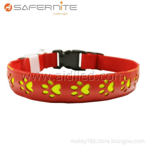 New Style Leather Luminous Led Dog Collar